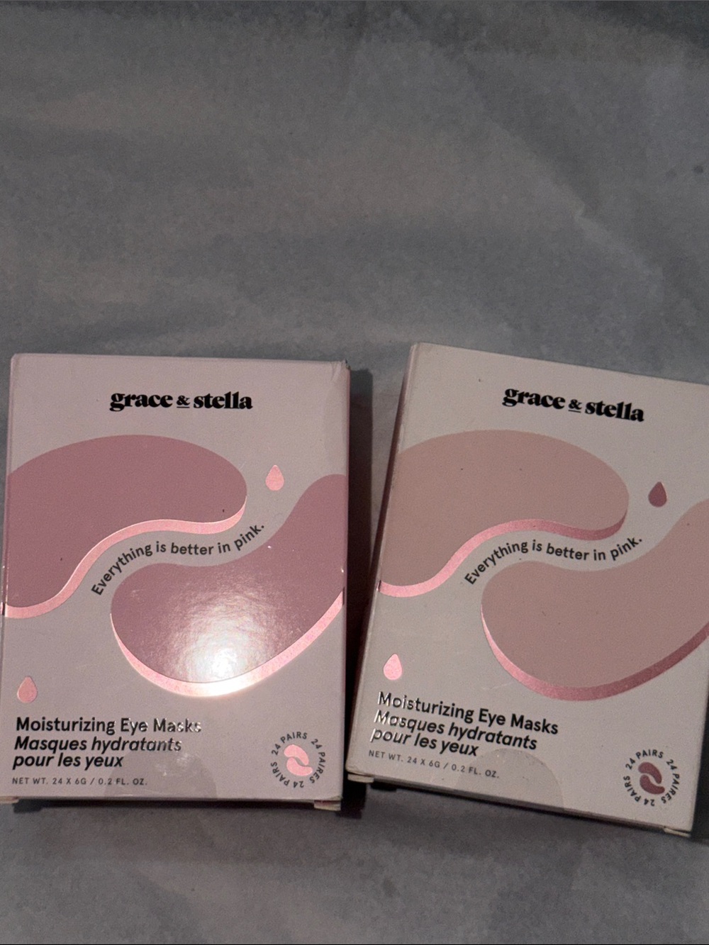 NEW Sealed grace & stella Pink Moisturizing Eye Mask bundle